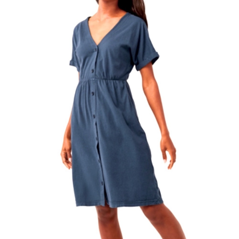 - 100% European Linen Button Front Dress